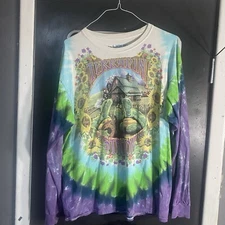 Liquid Blue Grateful Dead Terrapin Station Tie Dye Long Sleeve Tee Shirt Size XL