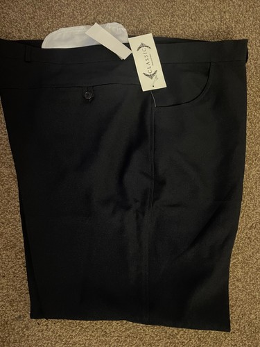 Klassische maßgeschneiderte Herrenhose schwarz marinegrau 50"" 52"" 54"" Taille 31 Bein - Bild 8 von 26