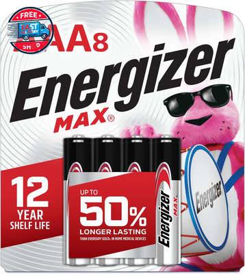 AAA Batteries, Max Alkaline, (Pack of 8)
