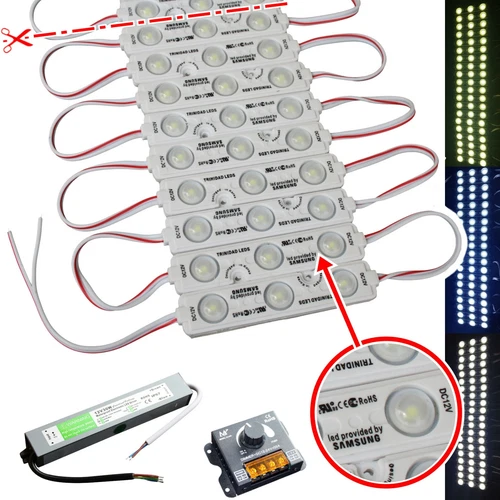 20x-100x LED Samsung Chip Module RGB Power Supply 230V 12V Advertising Lighting White