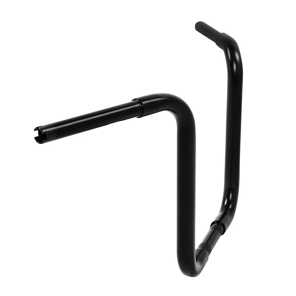 Black 14" Rise 1-1/4" Hanger Iron Handlebar Fit for Harley-Davidson Sportster XL - Image 4 of 4