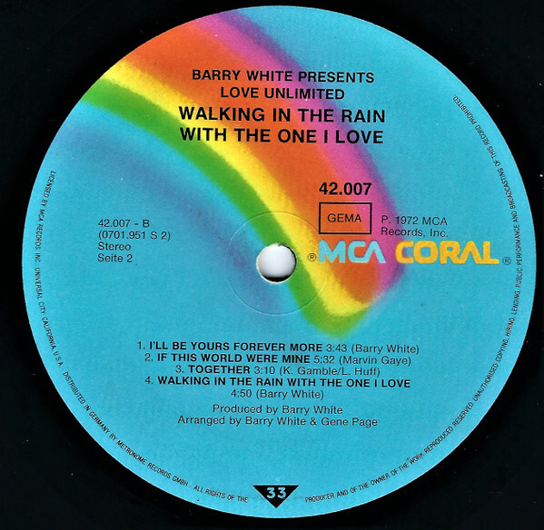 Barry White Presents Love Unlimited - Walking In The Rain