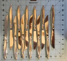1847 Rogers & Bro. Silver-plate ~ GARLAND ~ 1965 - 9" Table Knife - Lot of 12