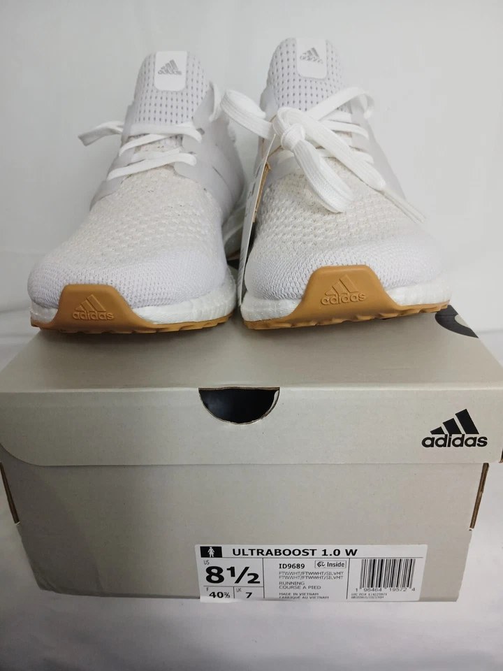 Adidas Ultraboost 1.0 Mujer Zapatos para Correr Talla 8.5 Blanco Plata ID9689 Nuevos Foto 4 de 4
