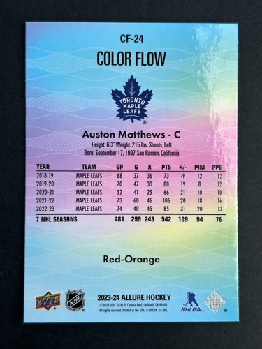 2023-24 Upper Deck Allure - Color Flow Parallels - Pick your cards! - Picture 47 of 213