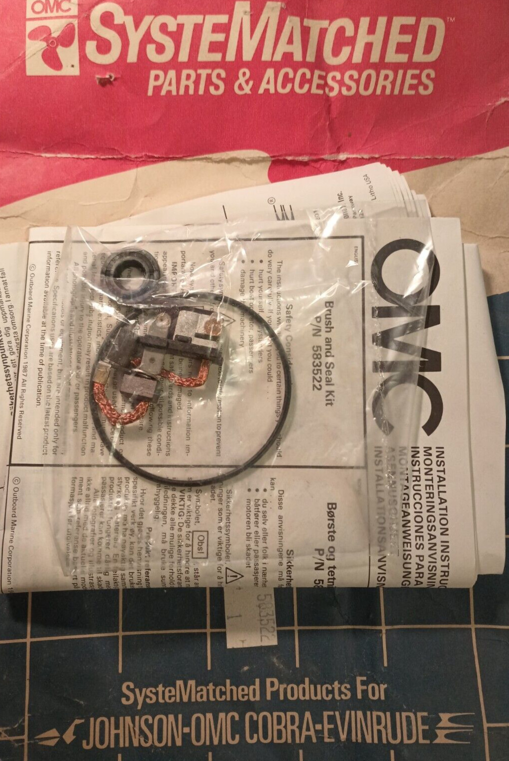 OMC BRP  0583522  583522 BRUSH & SEAL KIT