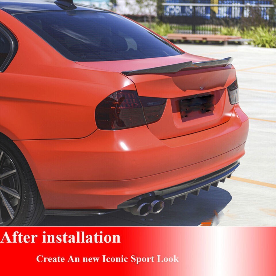 For BMW E90 323i 328i 335i M3 2006-2011 REAL CARBON Rear Trunk Spoiler ...