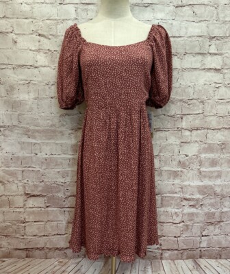 Live to Be Spoiled Kohl's Juniors Mini Dress Smocked Peasant Floral Size S NEW