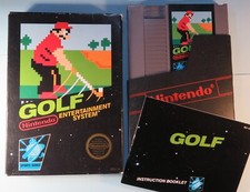 1985 Nintendo NES Golf Video Game Cartridge, Manual Box CIB Round SOQ Nice