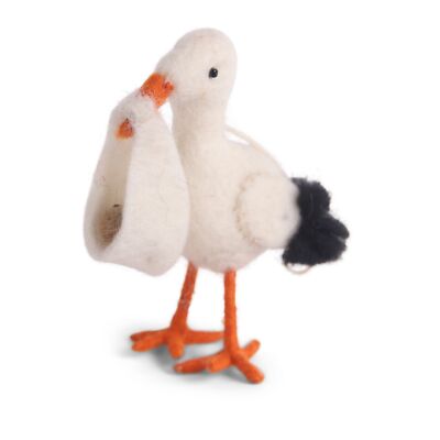 Filzanhänger Storch klein Stork small  Én Gry & Sif
