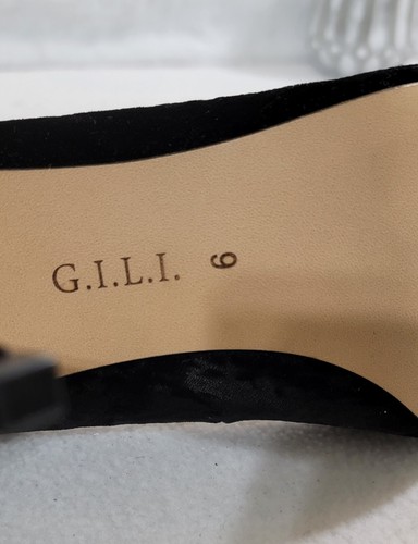 GILI Womens Black Velvet Alecia Pumps Shoes High Heels Pointed Toe Size 9M - Picture 11 of 13