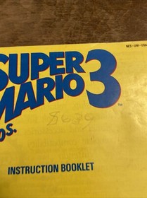 Super Mario Bros. 3 Left Bros Manual Only NES Nintendo