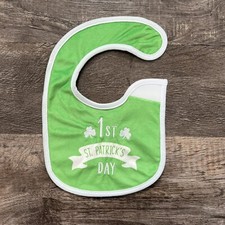 New My 1st St Patrick  s Day Green and White Baby Bib