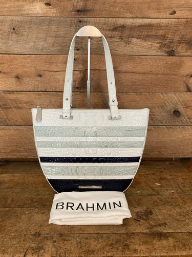Brahmin Small Willa Sea Glass Vineyard Melbourne Leather Tote---- NWT