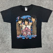 Vintage Y2K Jonas Brothers Shirt Mens M Black Look Me In The Eyes Tour Rap Tee