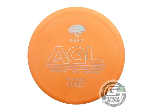 NEW Above Ground Level Alpine Manzanita 172g Orange Holo Foil Putter Golf Disc