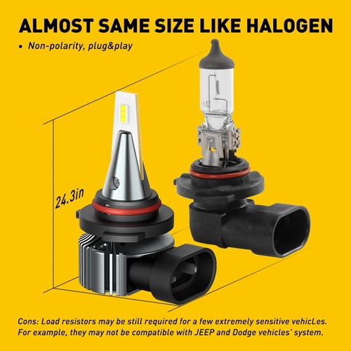 AUXITO LED Fog Light Bulbs H10 9140 9145 Driving Lamp White 6500K High Power EAG - Imagen 8 de 11