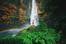 Digital Image Picture Photo Pic Wallpaper Background Waterfalls Rainbow  81