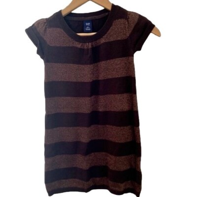 brown sweater dress short Brown Mock Neck Front Pocket Short Sleeve Sweater Dress *FINAL SALE* main image 1