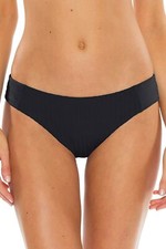 Becca Black Loreto Ribbed Bikini Swimsuit Bottoms Women's Size M L25322