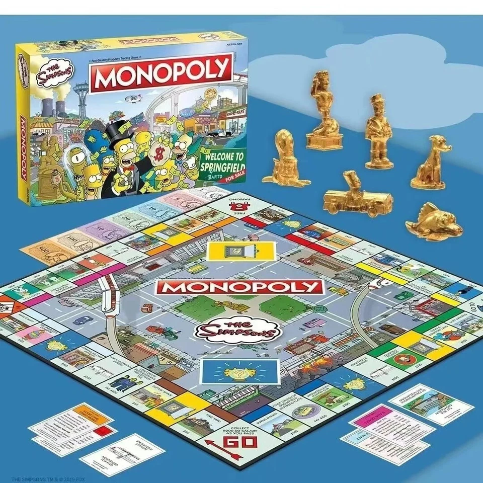 Monopoly The Simpsons Board Game Kid Adult Toy Christmas Gift Education Brand AU - Image 2 of 4