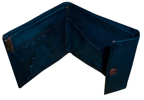 Billetera Marroquí Cuero Genuino Plegable Cartera Tarjeta de Crédito Bolsa Hombres Mujeres - Imagen 4 de 6