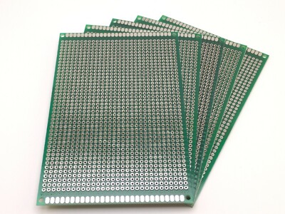 5x Lochrasterplatine 120x80 mm | Punktraster | RM 2,54 | Zweiseitig | Glasfaser