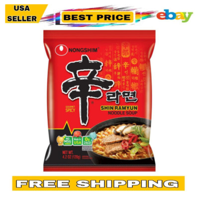 Nongshim Shin Ramyun Spicy Beef Ramen Noodle Soup (4.02 oz., 18 ct.)
