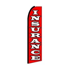 Insurance Swooper Flutter Feather Flag  3ft W x 11.5ft Tall