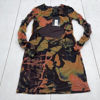 knee length dresses for ladies Current Mood Davinci Renaissance Print Slip Mess Dress main image 1