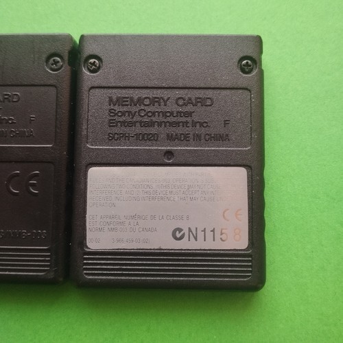 Sony Playstation 2 Official MagicGate 8mb Memory Card SCPH-10020 Lot of 3 Used - Picture 5 of 5