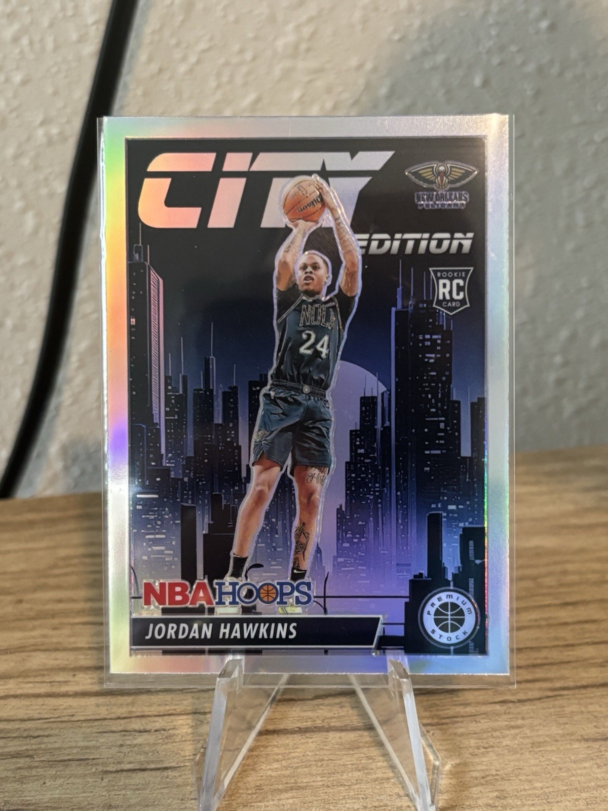 2023-24 Nba Hoops Premium Stock City Edition Jordan Hawkins #7 Silver Prizm (RC)
