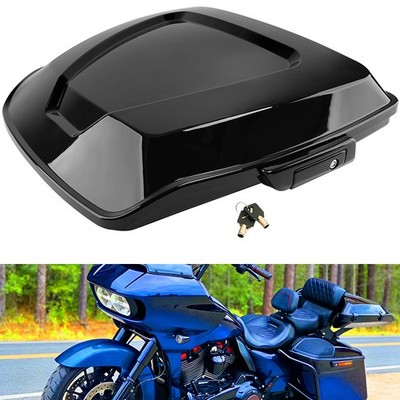 Black Chopped Pack Trunk For Harley Tour Pak Touring Road King 1997-2024 Pak