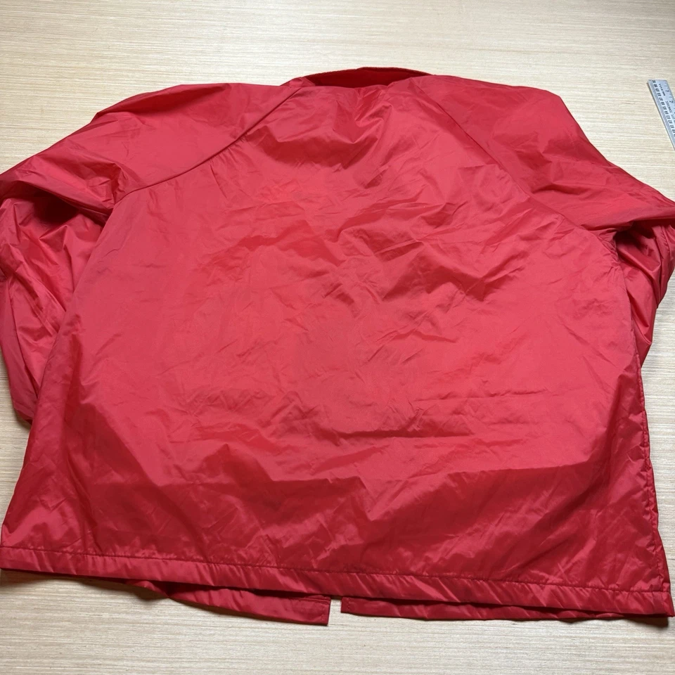 Target Store Employee Windbreaker Jacket Coaches Red Snap Pockets Unisex Large - Image 4 of 4