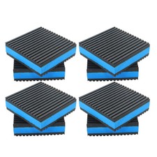 3"x3"x7/8" EVA Rubber Anti Vibration Pads Shock-absorbing Pad Black/Blue 8Pcs