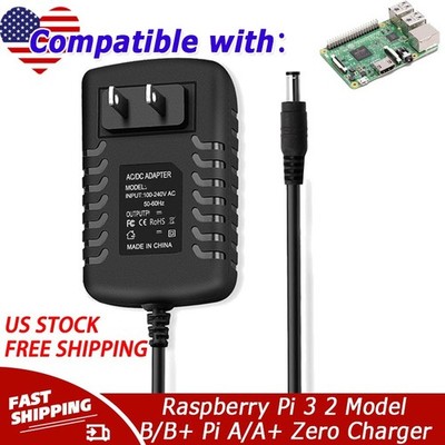 5V 3A Micro USB AC Adapter For Raspberry Pi 3 2 Model B/B+ Pi A/A+ Zero