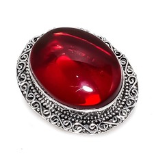 Garnet Gemstone 925 Sterling Silver Jewelry Ring Size 7 s254