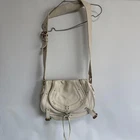 Besso Shoulder Bag Purse w/Padlock Leather USED Good Condition Ships From Japan!