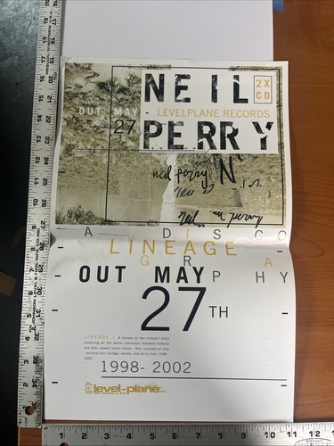 NEIL PERRY “LINEAGE” RARE CD/LP/TOUR PROMO POSTER