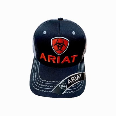 Ariat Mens Shield  Logo Flex Fit Fabric Cap Hat
