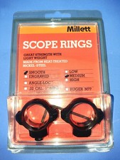 Millett 1" Medium Scope Rings Smooth Finish