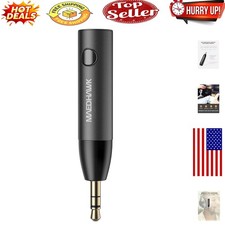 Bluetooth 5.0 Aux Adapter 3.5mm for Cars   Noise Cancelling, Hands-Free Calls