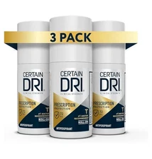 Certain-Dri Clinical Strength Antiperspirant Deodorant Roll-on 3 Pack