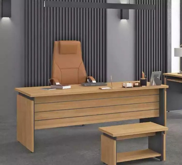 Holz Schreibtisch BüRo Office Design BüRomöBel Arbeitszimmer Chefschreibtisch-image