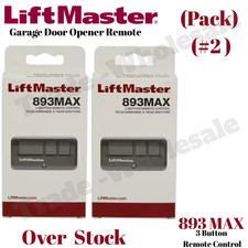 2 Pack 893 MAX 3 Button LiftMaster Visor Remote Control Garage Door Opener