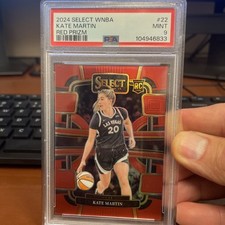 2024 Panini Select WNBA - Concourse Kate Martin #22 (RC) Red Prizm /149 PSA 9🔥