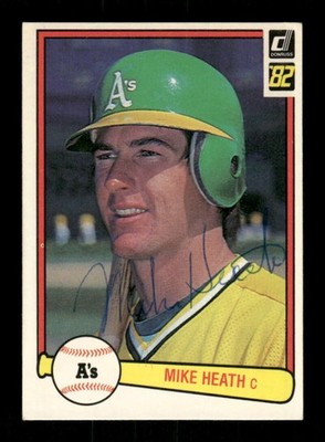 1982 Donruss #413 Mike Heath signed autograph  ballpoint EAA1 BXCP71