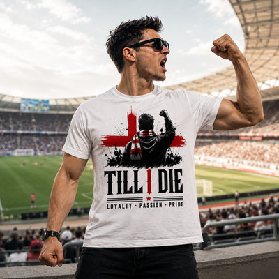 Till I Die Fußball Fan T-Shirt, Supporter Spieltag Geschenkidee