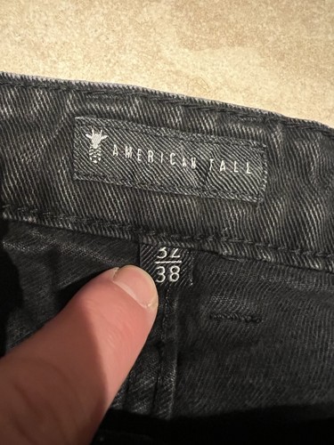 American Tall Jeans Herren 32x38 schwarz gerade 5 Pocket Stretch Denim Carman - Bild 3 von 8