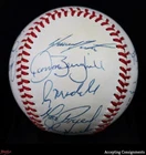 Greg Maddux, Ryne Sandberg Multi Signed Cubs Rawlings ONL Baseball AUTO JSA LOA